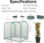 Poray Large Tunnel 8.2'x4' Plant Netting Cover, 6FT Tall Crop Cage Tomato - Image 2