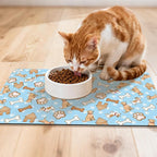 Dog Food Mat for Pet Cat Food Mat, Non-Slip Cat Pet Feeding Mats for Floor - Image 3
