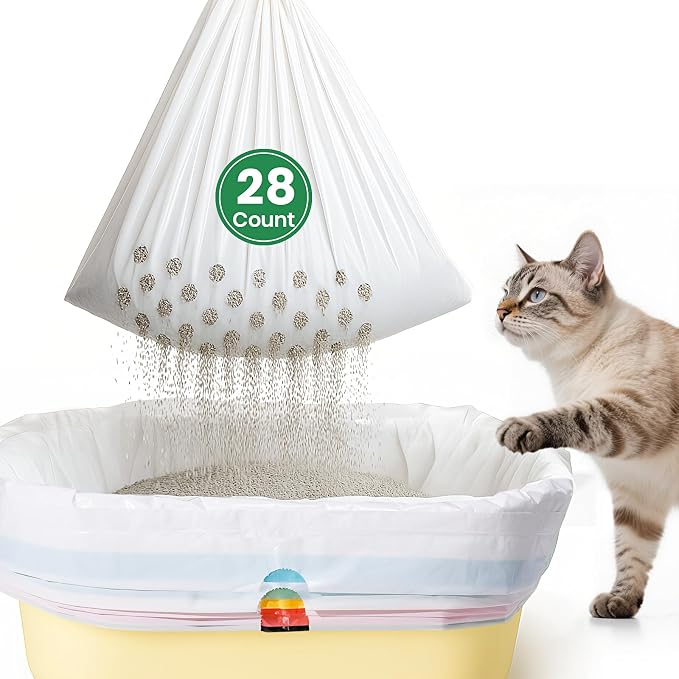 Sifting litter bags with 7-Day Litter System, Heavy Duty Thickened litter liners by PETOCAT