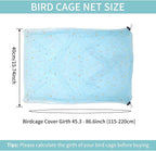 Bird Cage Cover, 45-90'' Adjustable, Universal Nylon Mesh Net, Bird Cage Skirt - Image 2