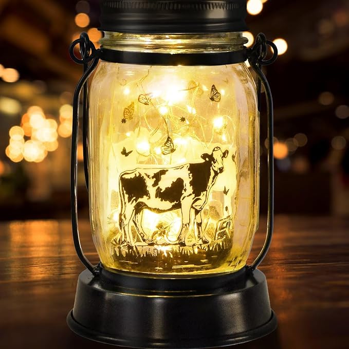 kyoryuger Cow Gifts for Women/Men Cow Lovers Solar Lantern Mom Birthday by kyoryuger