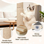 XiaZ Cat Window Perch with Tall Scratching Post, Sleeping & Watching Birds - Image 4