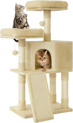 Feandrea Cat Tree, 45.3-Inch Cat Tower, Plush Condo by FeandreabySONGMICSHOME