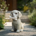 Solar Dog Statue with Glowing Bone Light, Outdoor Puppy Figurine - Image 5
