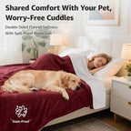 LOOBANI Waterproof Blanket for Bed: Reversible Soft Flannel King Size Bed - Image 2