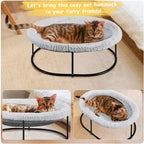 Elevated Cat Hammock Bed for Indoor Cats, Fluffy Warm Cuddle Cats Bed - Image 6