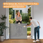 Retractable Baby Gate for Stairs, Automatic Tension, One-Hand Operation - Image 7
