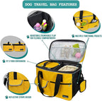 PetAmi Dog Travel Bag, Travel Pet Bag Organizer, Dog Food Travel Bag - Image 4