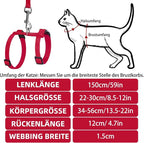 PUPTECK Adjustable Cat Harness and Leash Set Escape Proof Kitten Strap Collar - Image 2