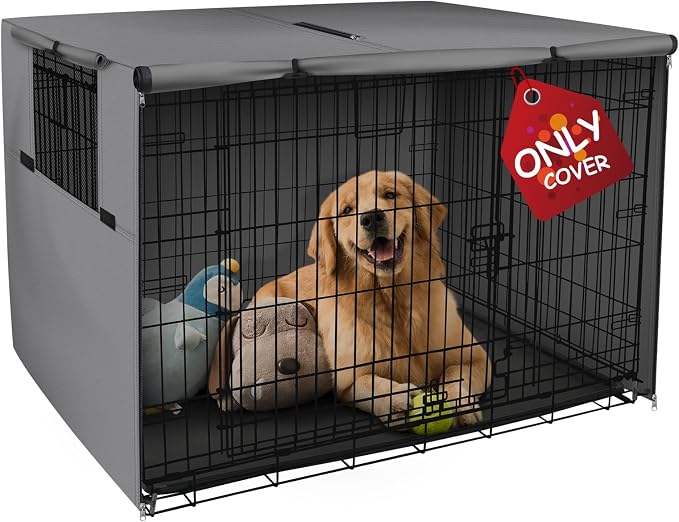 Explore Land Dog Crate Cover Heavy Duty Polyester Pet Kennel Sunshade Universal by ExploreLand