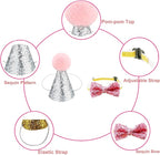 Christmas Pet Party Jazz Hat and Blingbling Bow Tie Breakaway Collar Set - Image 3