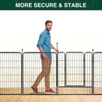 Dog Playpen Outdoor, 16 Panels 40" High Metal Dog Fence - Image 7