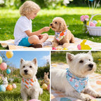 PAWCHIE Easter Dog Bandanas 4 Pack, Reversible Dog Party Triangle Scarf Bibs - Image 6