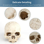 Uniclife Aquarium Skull Reptile House Decor Resin Head Skeleton Ornament - Image 3