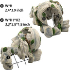 Reptile Cave Hideout Tank Accessories Decorations, Aquarium Hideaway Cave Fish - Image 6