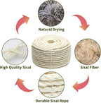 Natural Sisal Rope 1/4 Inch 32-Feet - Image 5