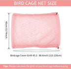 Bird Cage Seed Catcher, 45-90'' Adjustable Bird Cage Cover, Universal Nylon - Image 2