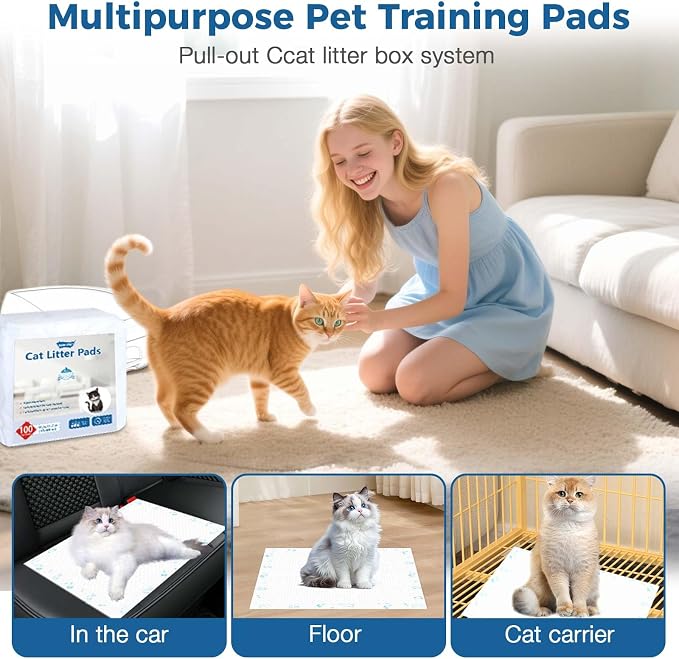 Cat Pads 25 ct Super Absorbent Pet Pee Pads Compatible - Image 6