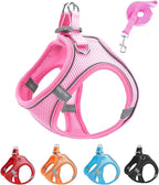 M Pink Soft Mesh Dog Harness and Leash Set, No Escape Puppy Harnesses by Unknown