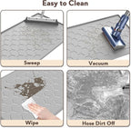 Cat Litter Box Mat, Silicone Kitty Litter Mat, Light Gray - Image 4
