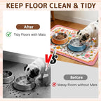 Dog Food Mat for Bowls, Absorbent Quick Dry Dog Cat Mats for Food and Water - Image 3