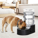 RIZZARI Dog Food Water Dispenser: 7L Large Black Stainless Steel Gravity Water - Image 5