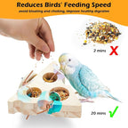 2Pcs Wooden Small Bird Foraging Toys, Interactive Parakeet Foraging Toys - Image 3