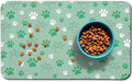 Dog Food Mat, Absorbent Water Bowl Mats Cat Pet Feeding Placemats Green 17 * 30 by Zoeeya