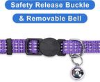 Pawtitas Reflective Purple Cat Collar - Image 3