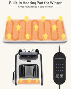 Cat Backpack Carrier with Built-in Cooling Fan & Heating Pad, Expandable Pet - Image 3