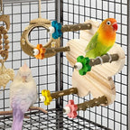 Parakeet Toys, Natural Wood Perch - Image 6