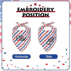 Personalized 4th of July Dog Bandana Embroidered Name Custom Neckwear Dog Scarf - Image 2