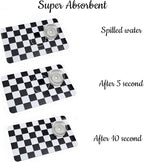Ralxion Checkered Dog Feeding Mat, Absorbent Mats - Image 4