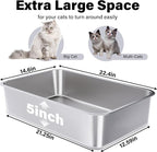 Stainless Steel Litter Box, XL Metal Litter Box - Image 2