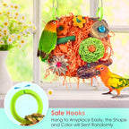 KATUMO Bird Toys, 2 Pack Bird Grass Mat Foraging Wall Toys Parrot Shredder Toys - Image 6