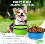 Pawaboo Collapsible Dog Bowls 2 Pack, Silicone Feeding Watering Bowls - Image 5