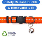 Pawtitas Recycled Orange Reflective Cat Collar – Eco-Friendly Breakaway Safety - Image 6
