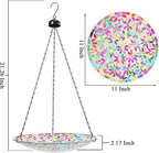VCUTEKA Hanging Bird Bath, Glass Mosaic Bird Baths - Image 3