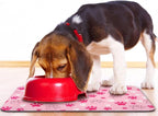 Dog Food Mat, Absorbent Water Bowl Mats Cat Pet Feeding Placemats Pink 12 * 20 - Image 6