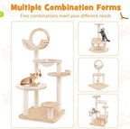 Nightcore 57” Tall Solid Wood Cat Tree - Image 4