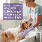 DELOMO Pet Grooming Gloves 1 Pair: Soft and Gentle Silicone Dog Washing Gloves - Image 5