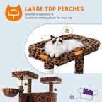 Allewie 81 Inches Tall Cat Tree/Multi-Level Large Climbing Tree House and Towers - Image 4