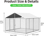 7.8'x7.8' Large Outdoor Dog Kennel, Heavy Duty Dog Enclosure - Image 6