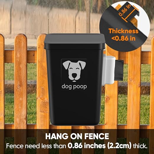 Dog Poop Trash Can Outside, 3.1 Gallon Dog Waste Trash Can - Image 3