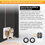 Smart Cat Door with 3 Collar Sensor, RFID Cat Door Collar Activated with Remote - Image 2