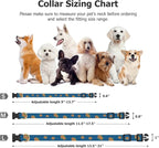 Cotton Handmade Dog Collar Cute and Distinctive Patterns Blue Rose - Image 3