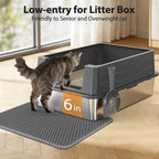 FURTIME XXXL Extra Large Stainless Steel Litter Box - Image 8