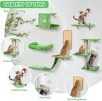 Cat Wall Shelves, 6 in 1 Cat Wall Furniture Set - Image 4