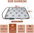 Cat Heating Pad 18x18 in with Smart Thermostat Switch and Power Line Protection - Image 2