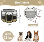 Dog Cat Playpen, Medium Puppy Pet Playpen, Dog Crate Tent Cage Indoor/Outdoor - Image 2